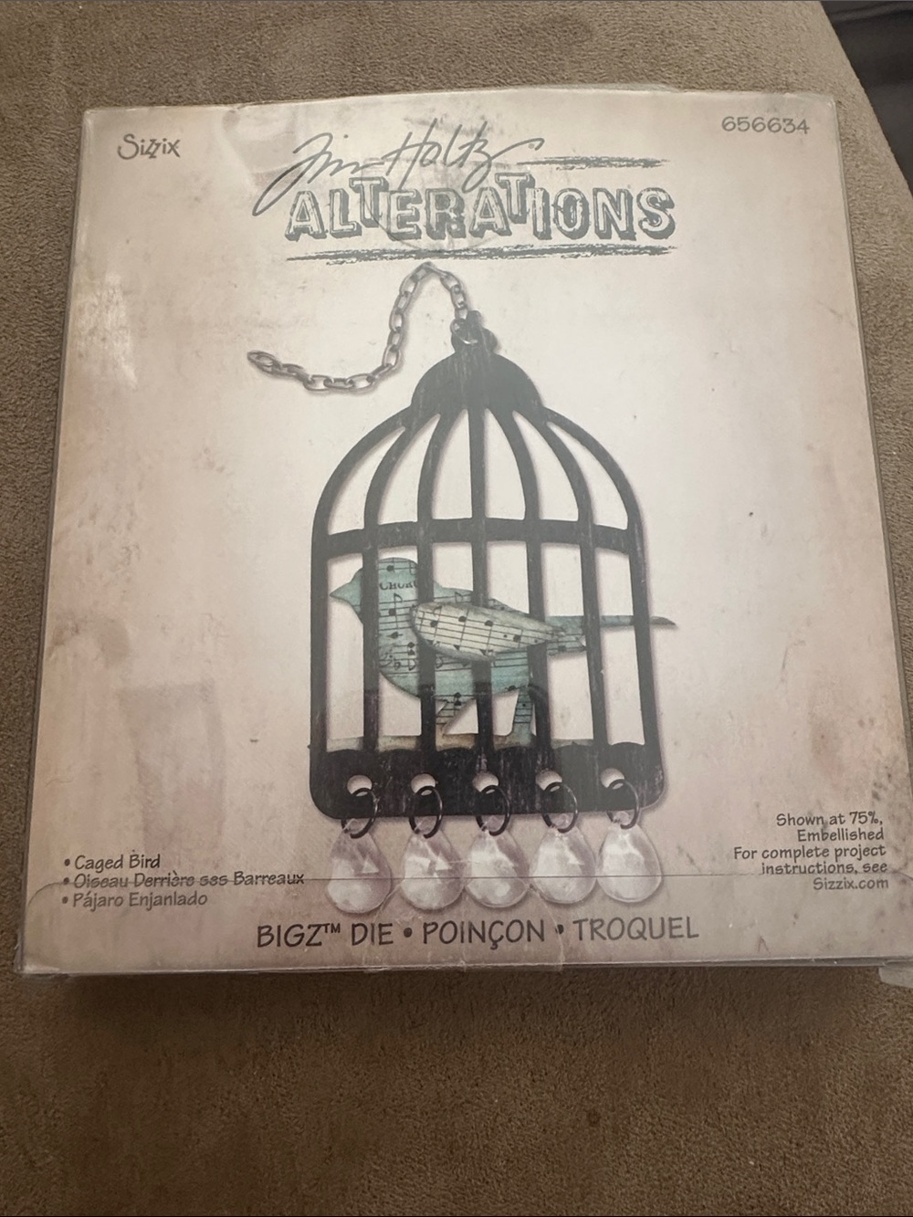 Tim Holtz Alterations Sizzix Bigz – Caged Bird #656634